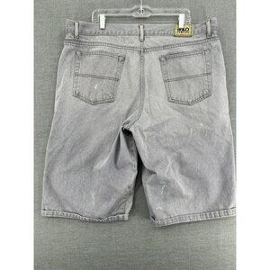 Vtg Solo Semore Jean Shorts Mens 46 12" Gray Denim Jorts Baggy Skater USA Y2K